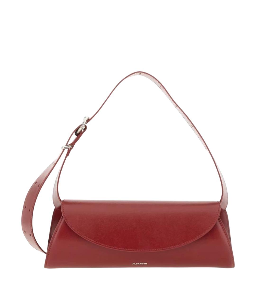 JIL SANDER Красная кожаная сумка через плечо, фото 1