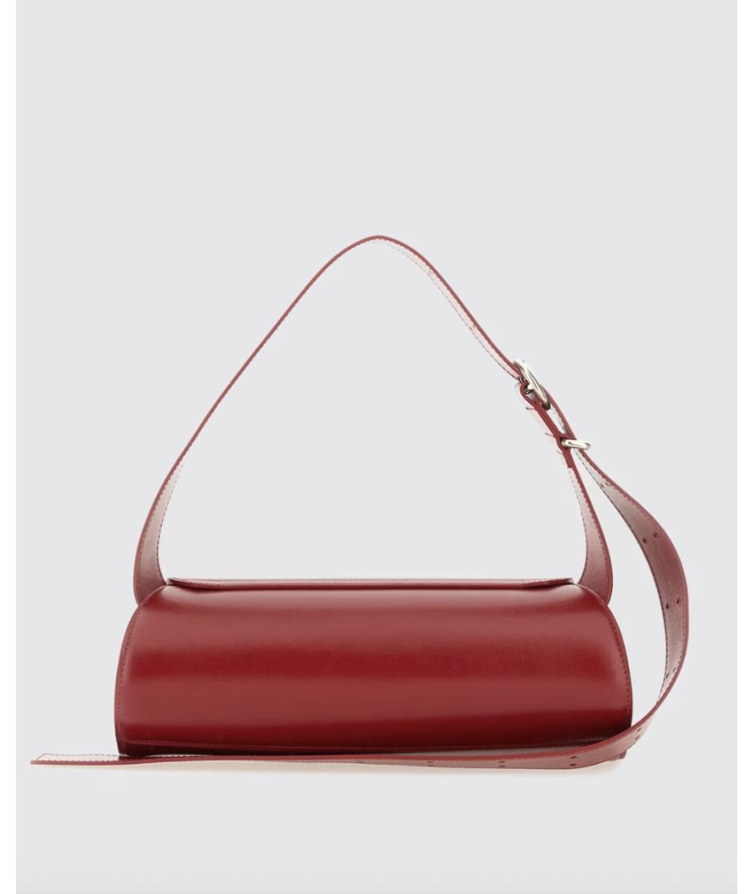 JIL SANDER Красная кожаная сумка через плечо, фото 2