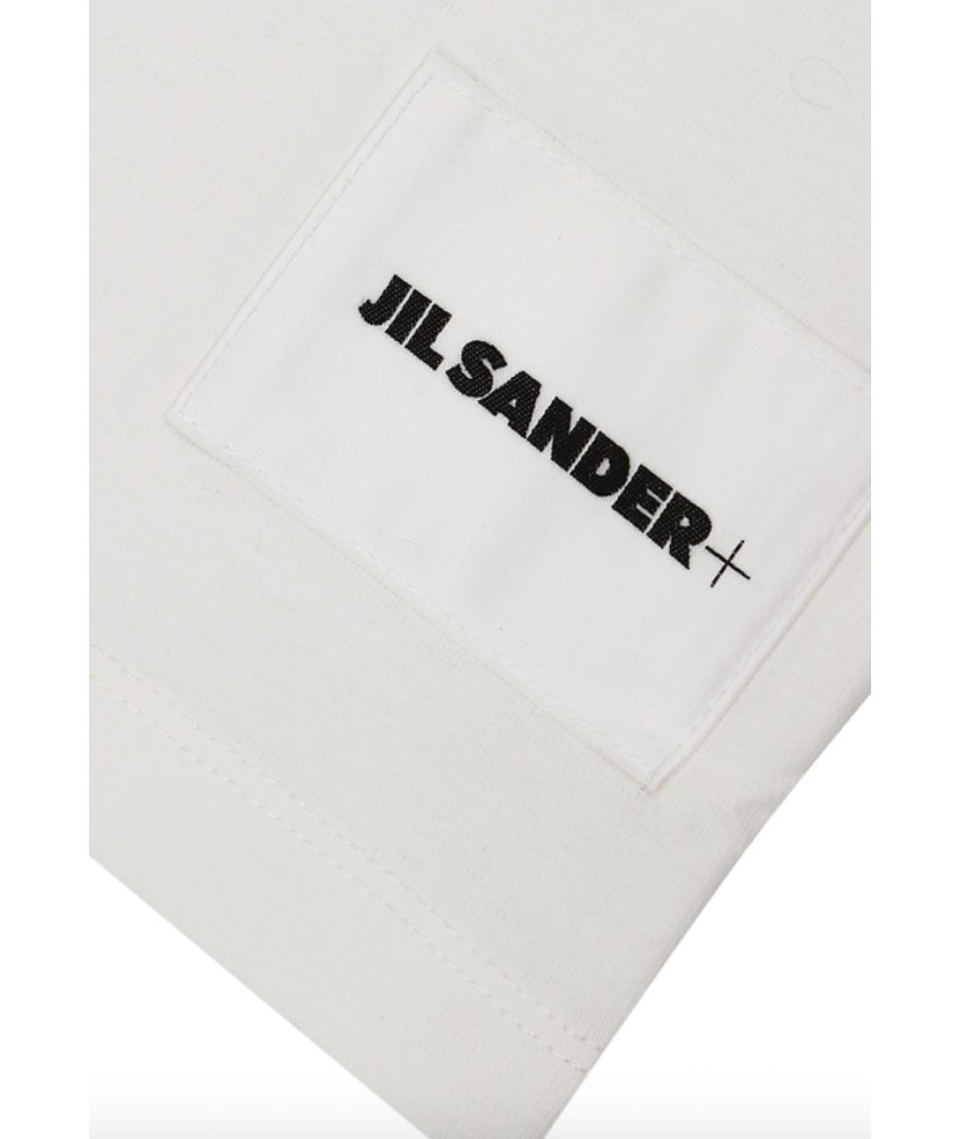 JIL SANDER Белая хлопковая футболка, фото 3