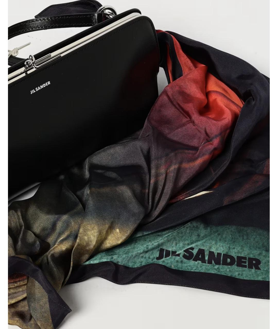 JIL SANDER Черная кожаная сумка через плечо, фото 4