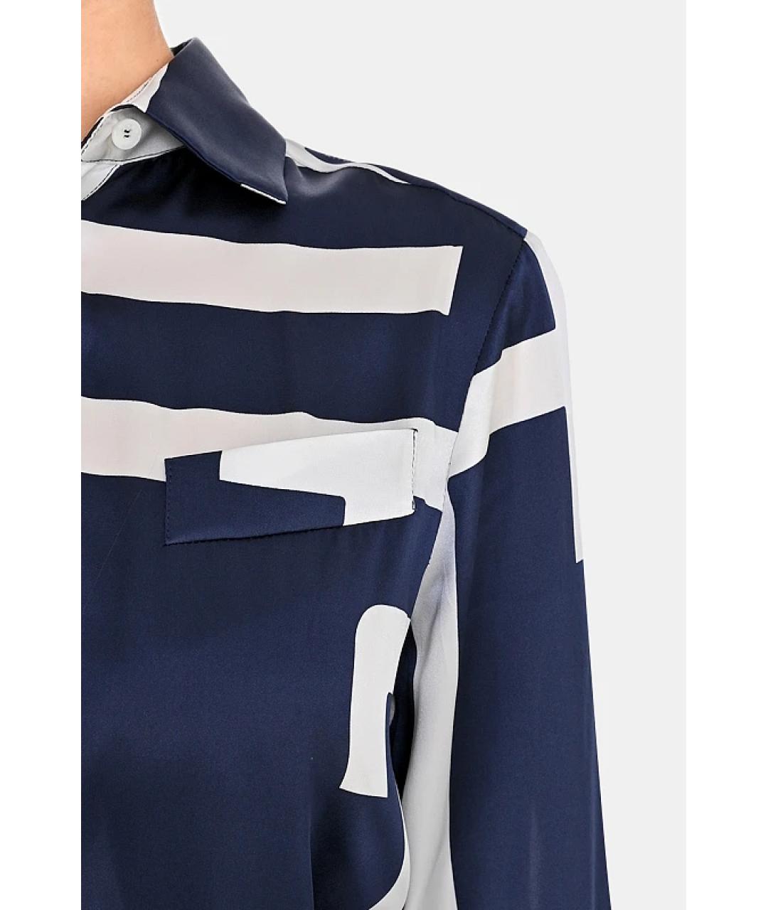 KITON Темно-синее шелковое повседневное платье, фото 5