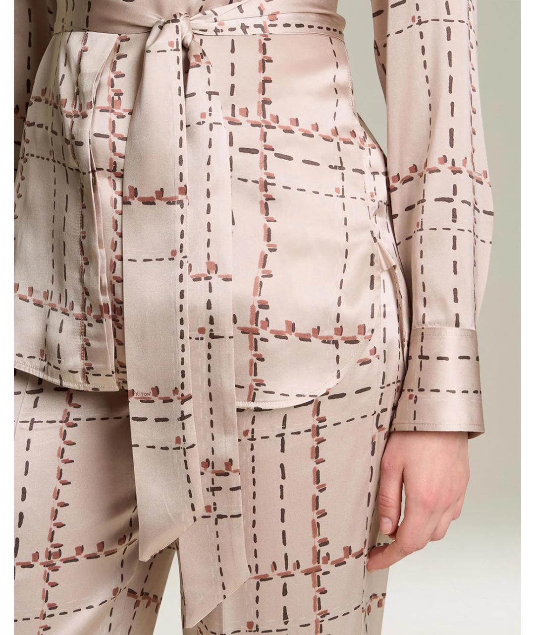 KITON Розовая шелковая рубашка, фото 4