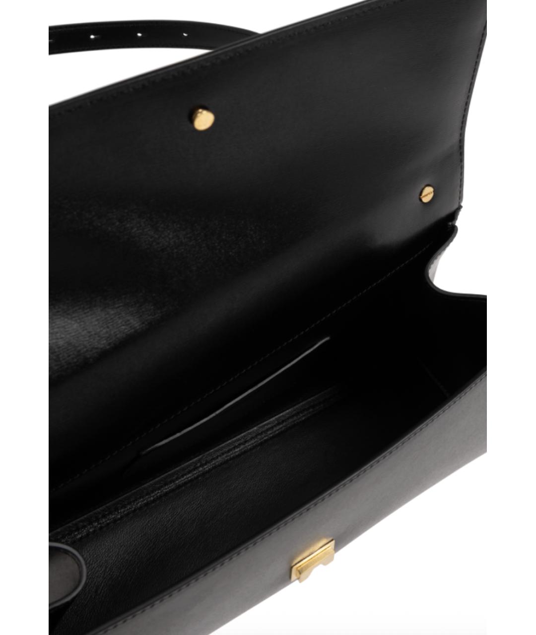 JIL SANDER Черная кожаная сумка через плечо, фото 5