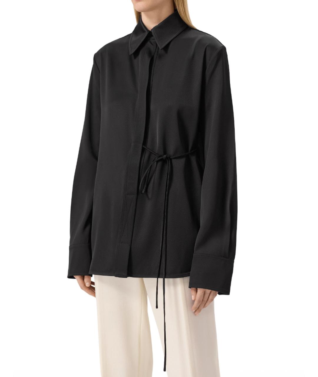 JIL SANDER Черная вискозная рубашка, фото 2