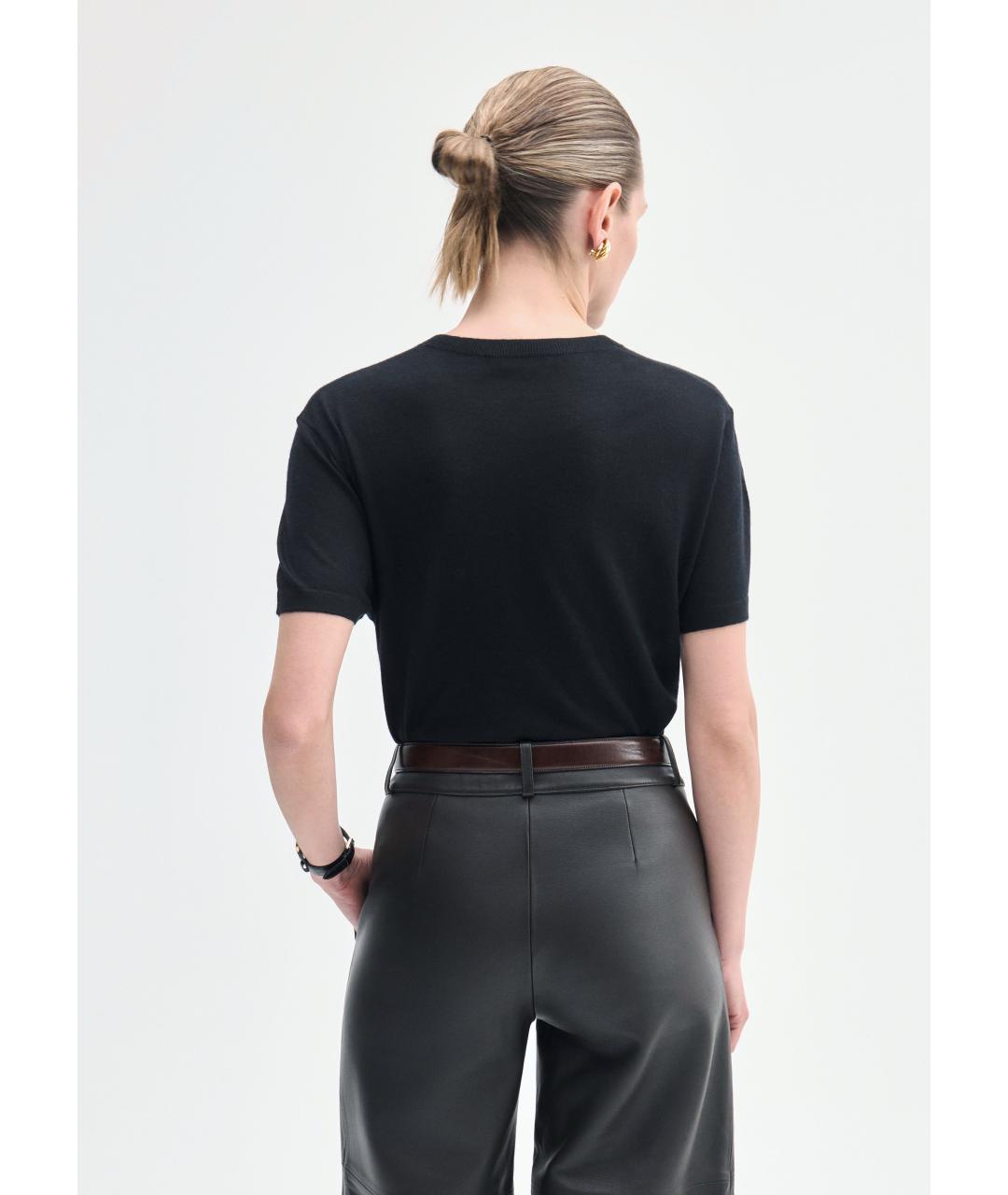 CO Черная кашемировая футболка, фото 3