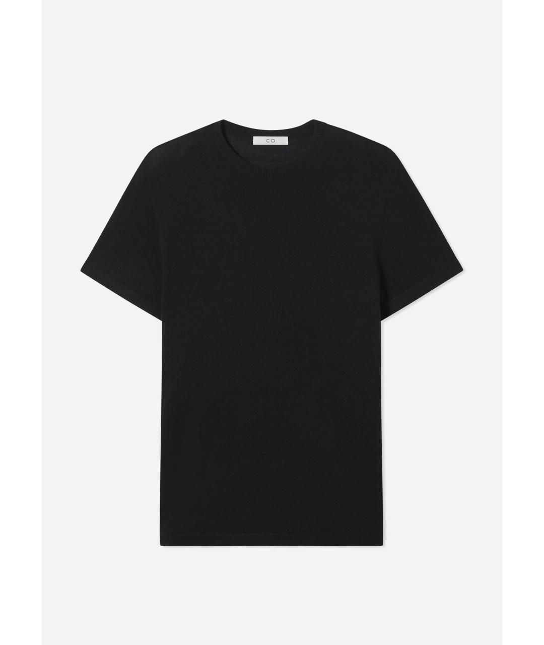 CO Черная кашемировая футболка, фото 4