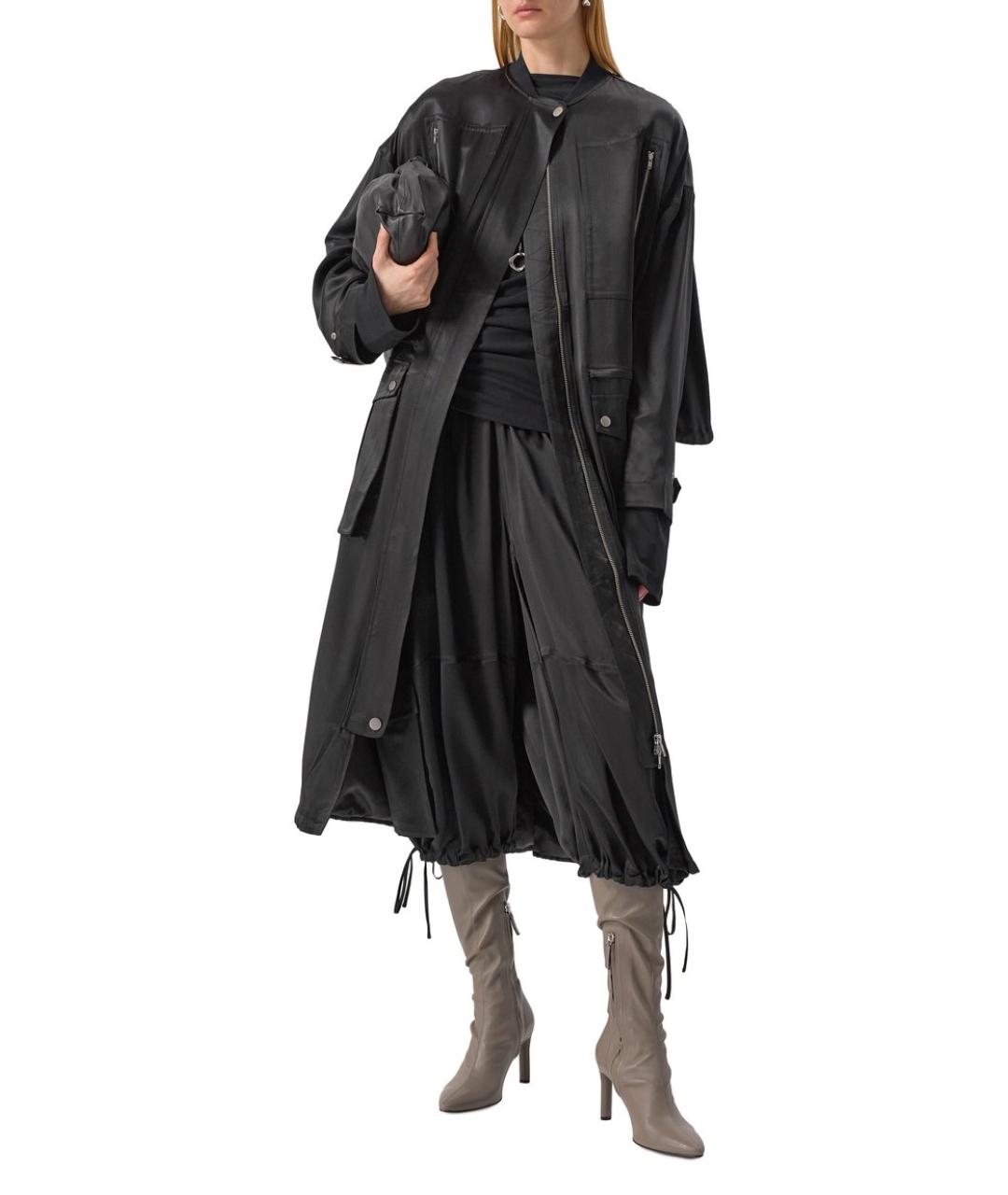 CO Черный шелковый тренч/плащ, фото 2