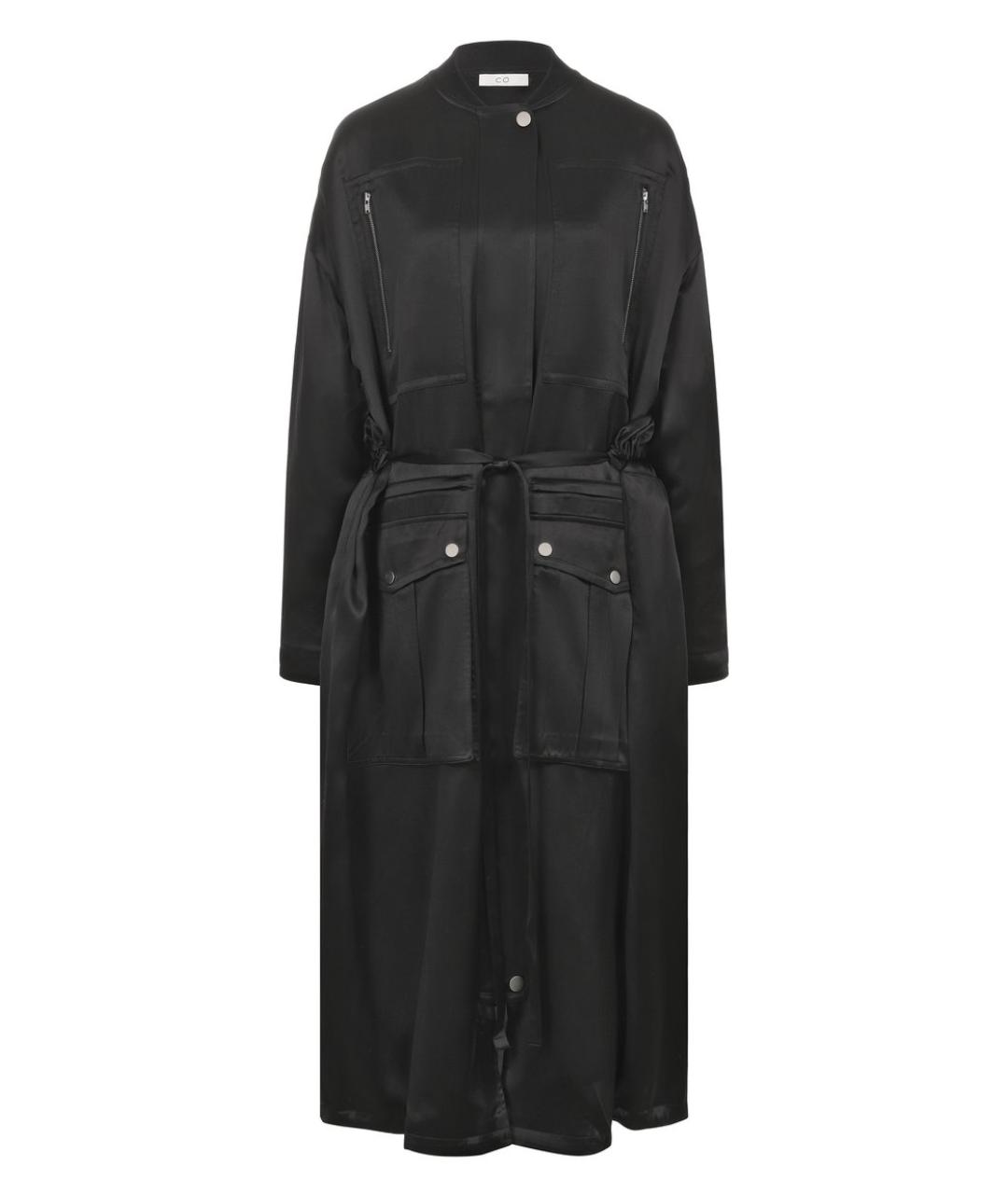 CO Черный шелковый тренч/плащ, фото 1
