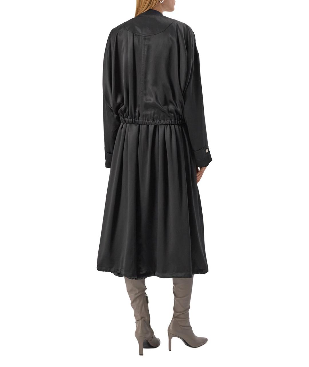 CO Черный шелковый тренч/плащ, фото 4