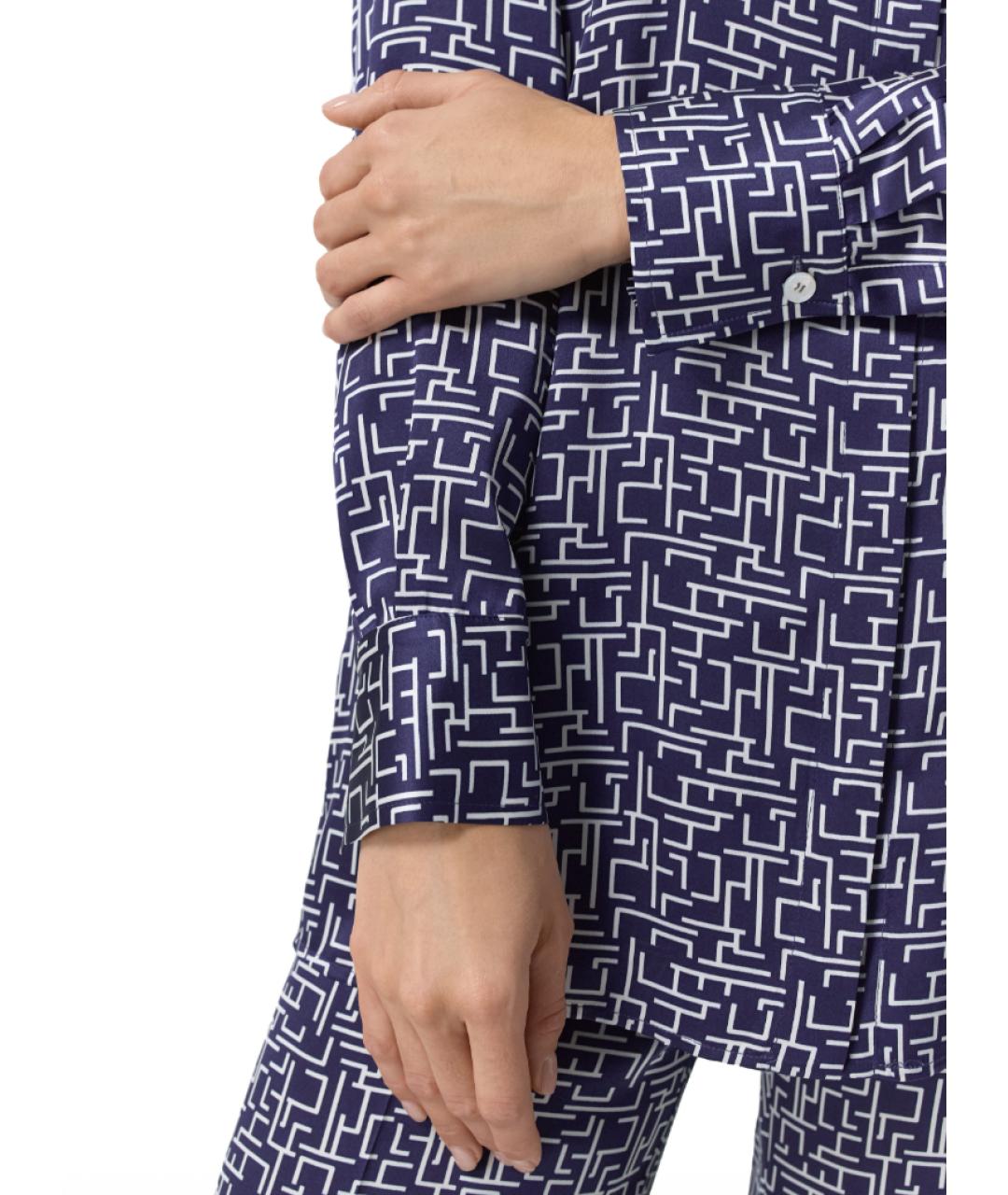 KITON Темно-синяя шелковая рубашка, фото 5