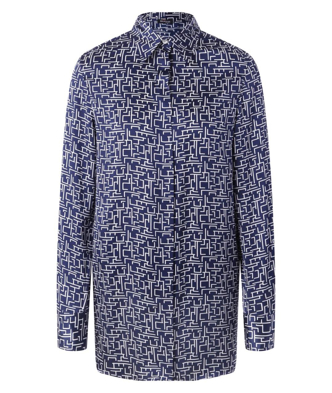 KITON Темно-синяя шелковая рубашка, фото 1