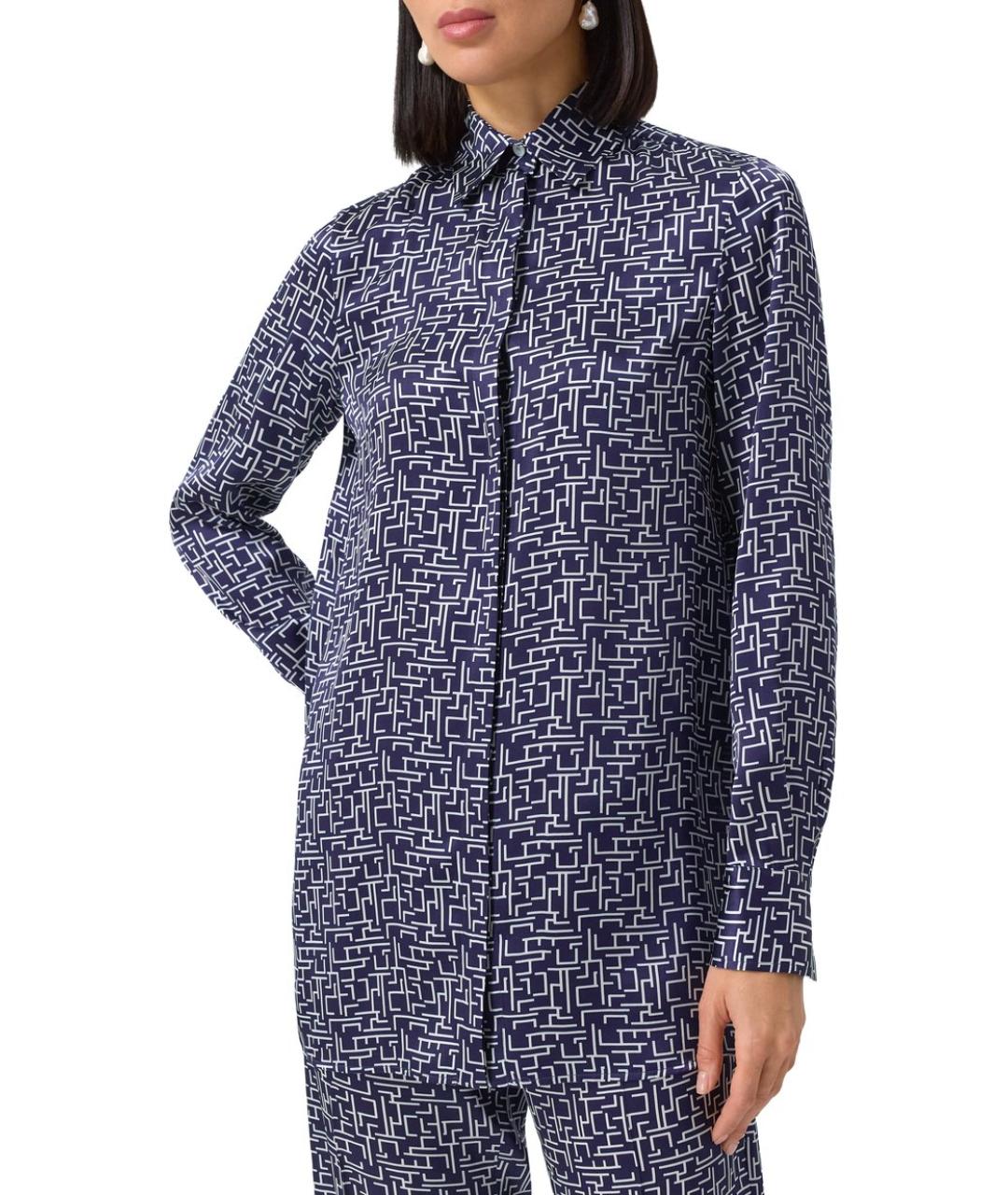 KITON Темно-синяя шелковая рубашка, фото 3