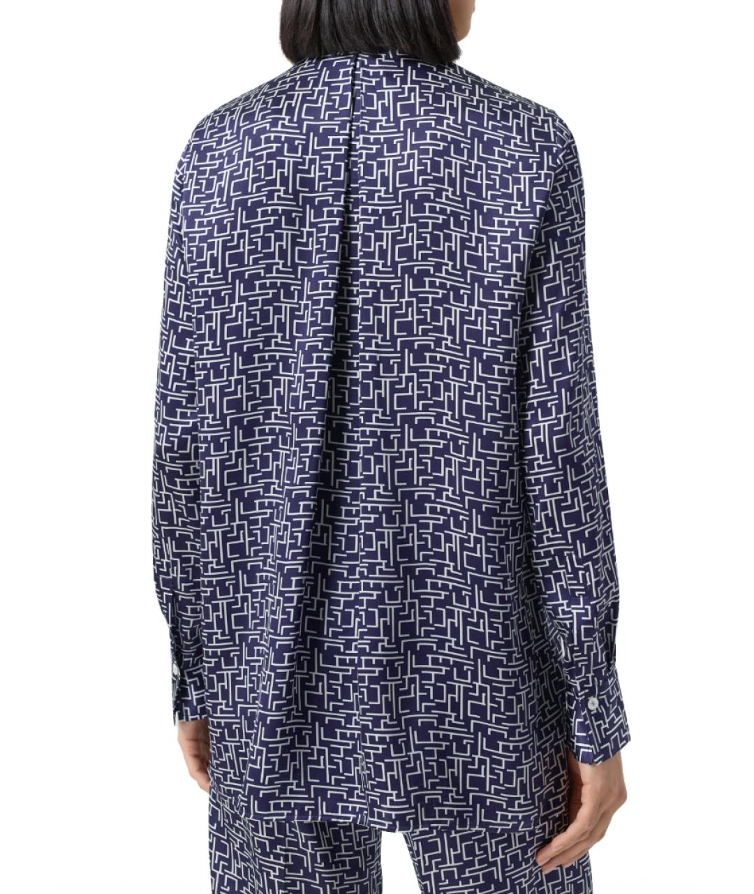 KITON Темно-синяя шелковая рубашка, фото 4