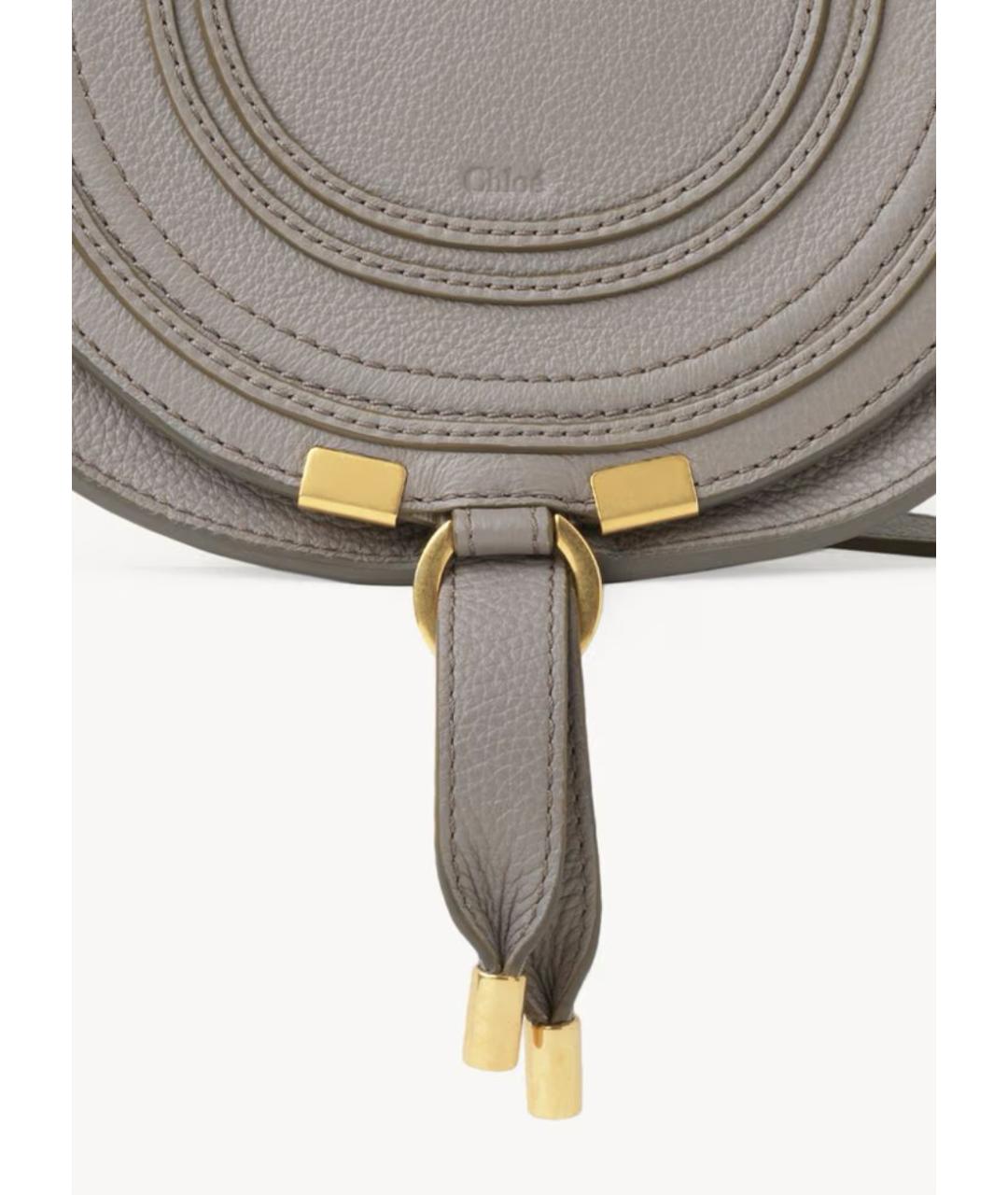 CHLOE Серая кожаная сумка через плечо, фото 6