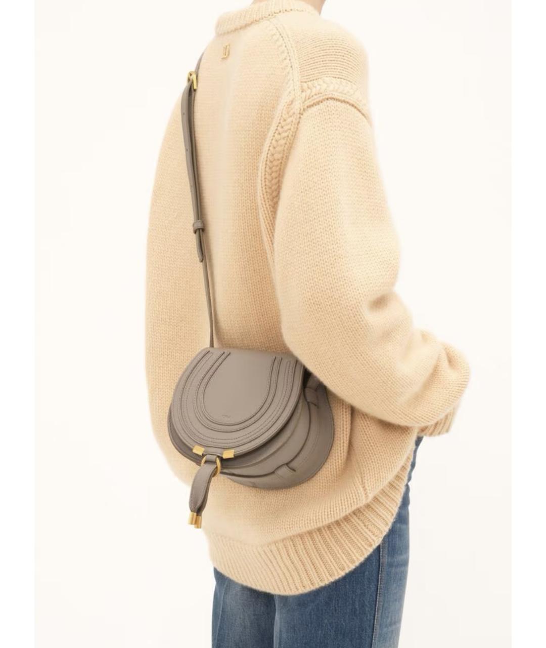 CHLOE Серая кожаная сумка через плечо, фото 2