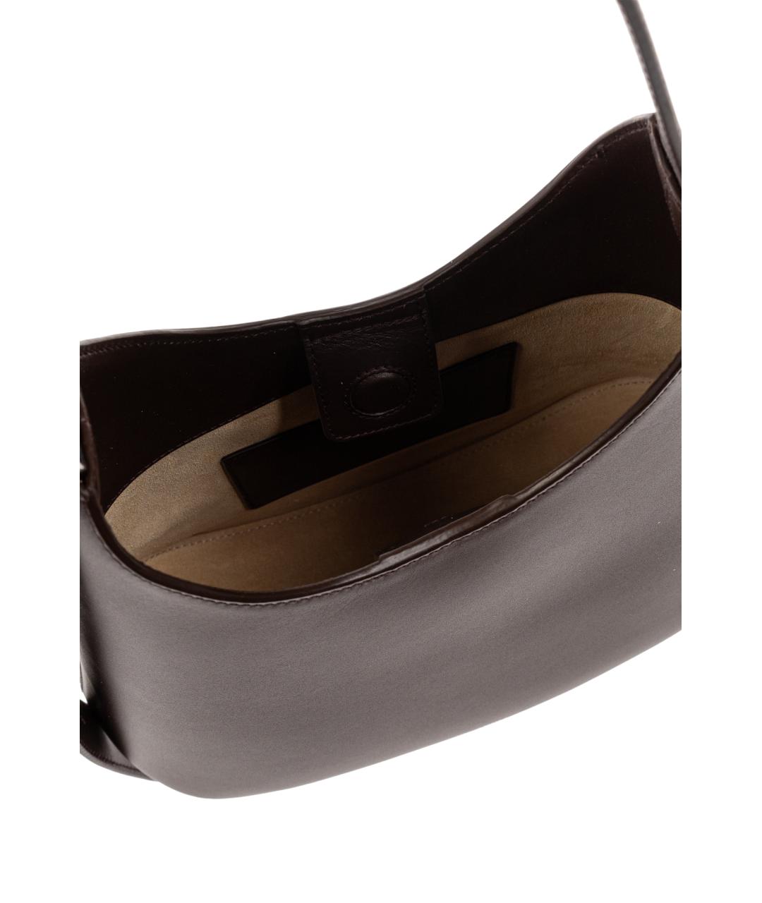 JIL SANDER Коричневая кожаная сумка через плечо, фото 4