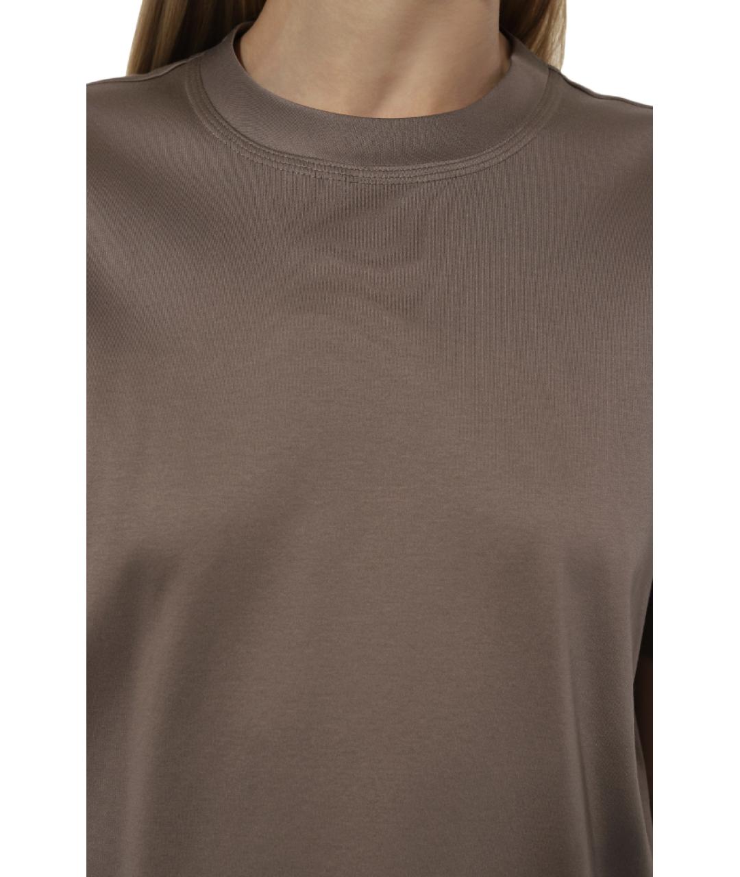 KITON Бежевая хлопковая футболка, фото 4