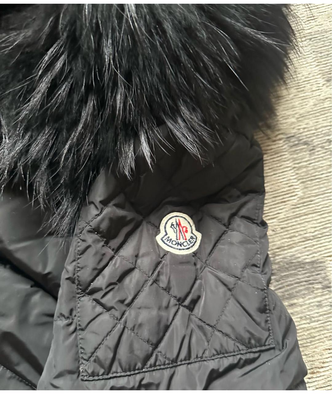 MONCLER Черное пальто, фото 4