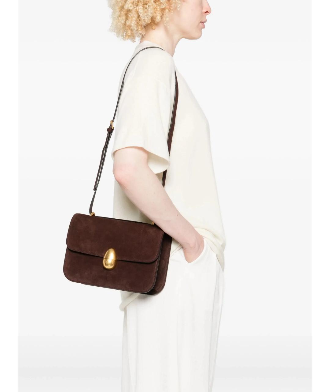 NEOUS Коричневая замшевая сумка через плечо, фото 3