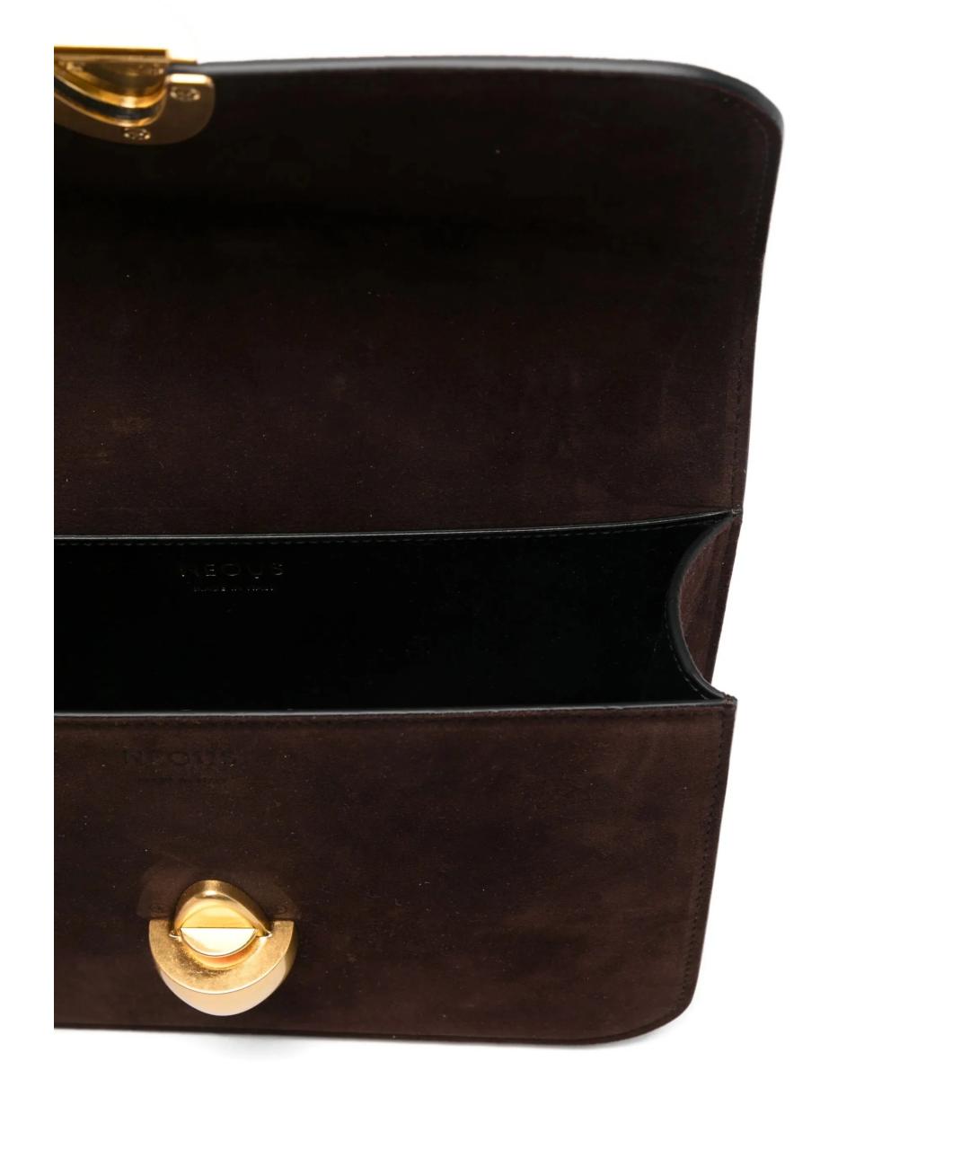 NEOUS Коричневая замшевая сумка через плечо, фото 2