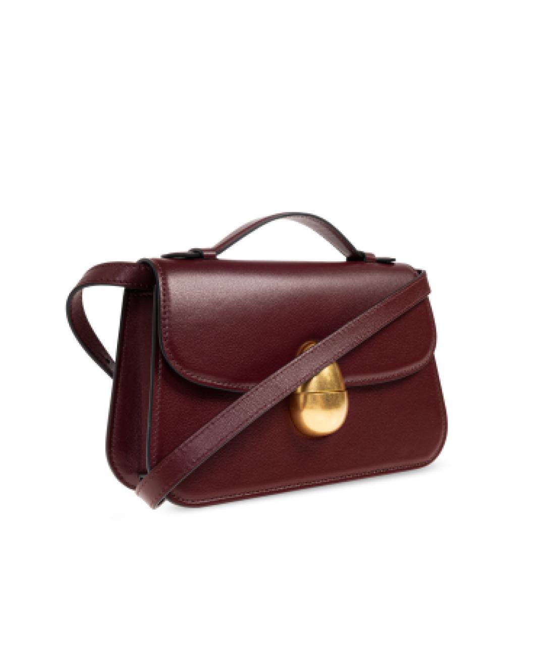 NEOUS Бордовая кожаная сумка с короткими ручками, фото 4