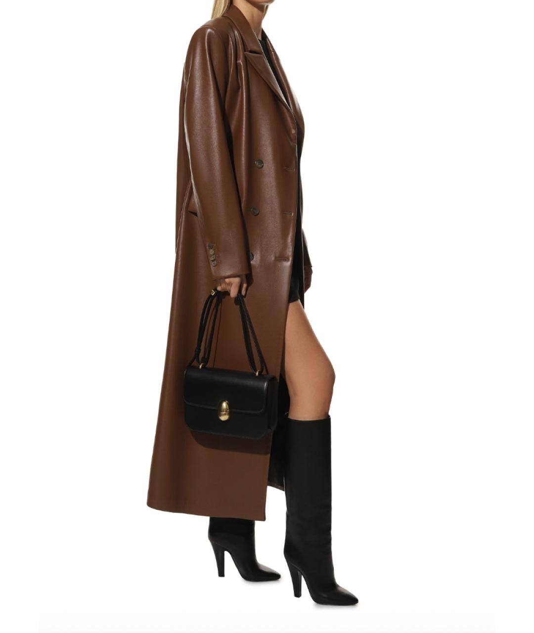 NEOUS Черная кожаная сумка через плечо, фото 6