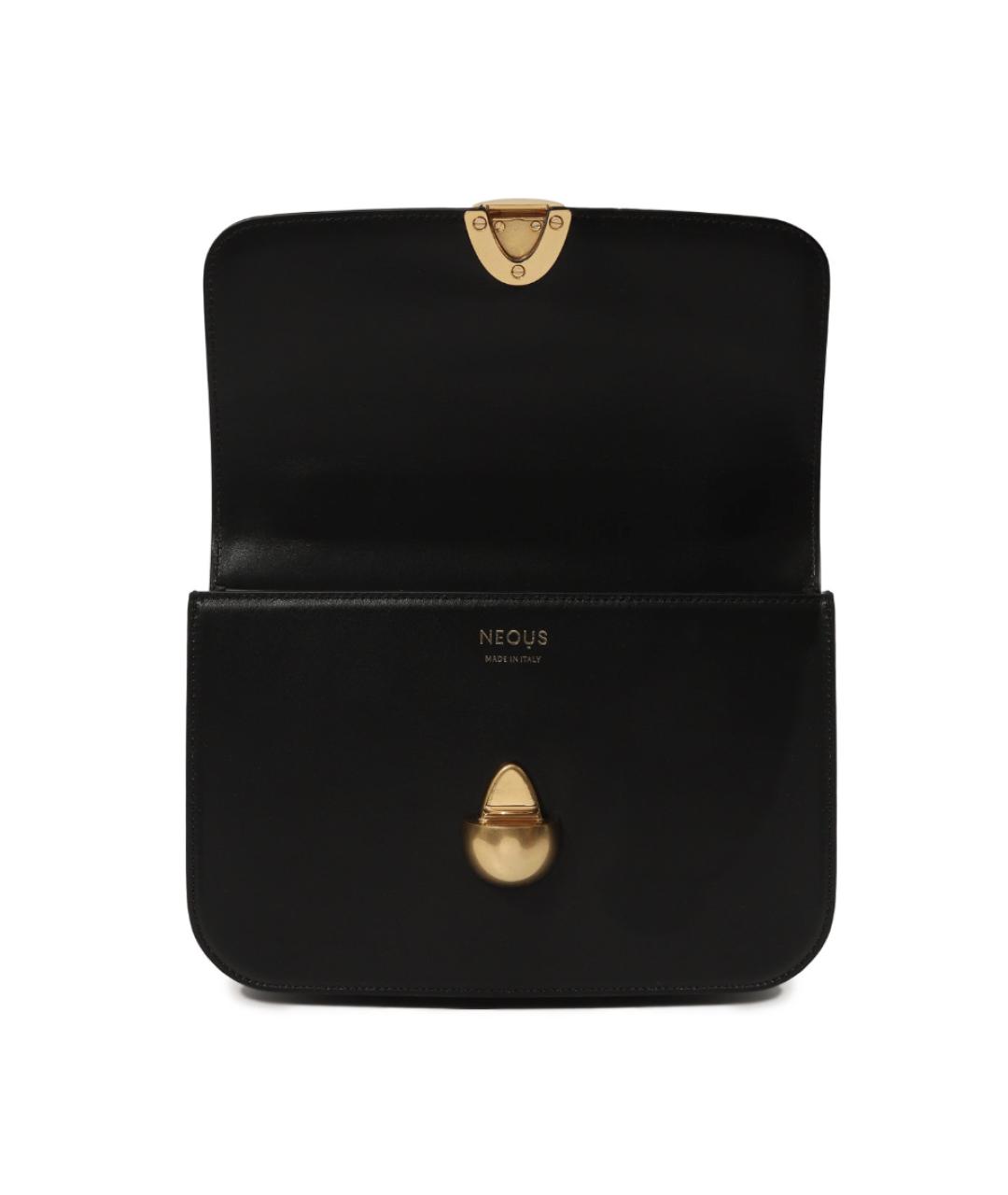 NEOUS Черная кожаная сумка через плечо, фото 5