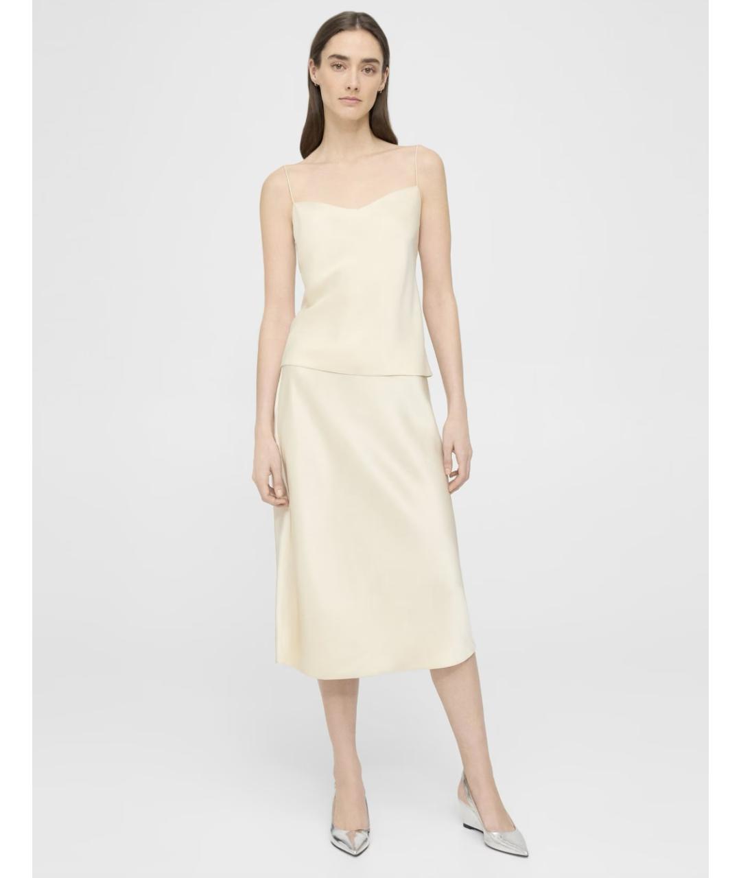 THEORY Бежевая майка, фото 4