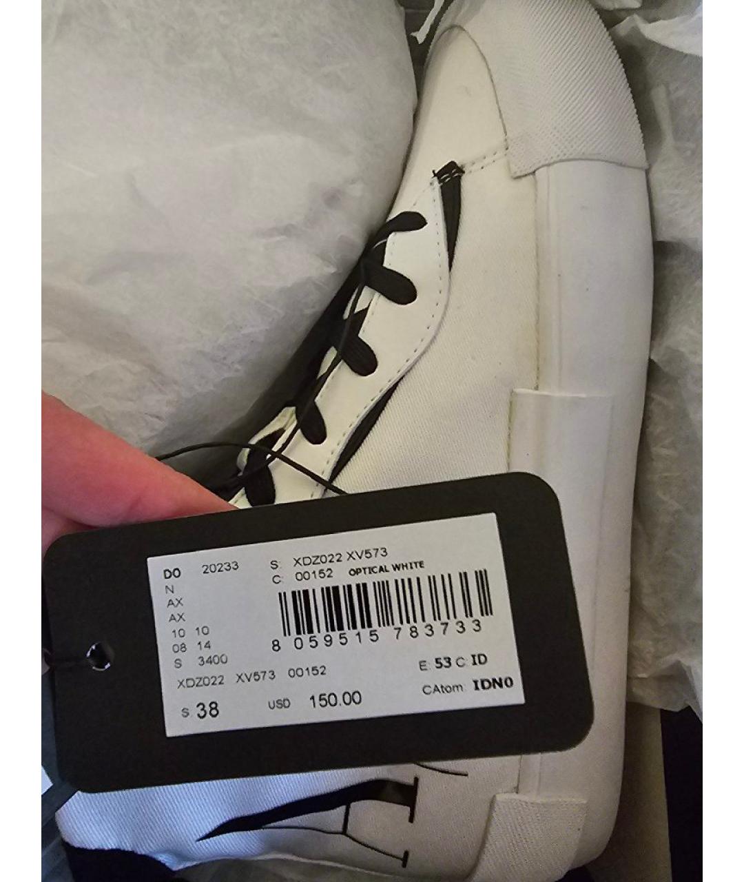 ARMANI EXCHANGE Белые текстильные кеды, фото 7