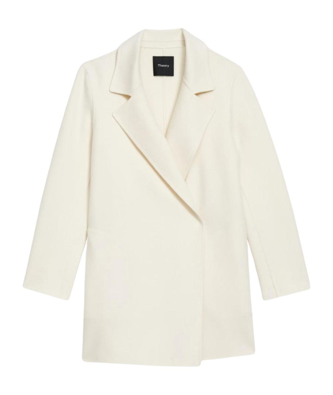 THEORY Белое кашемировое пальто, фото 1