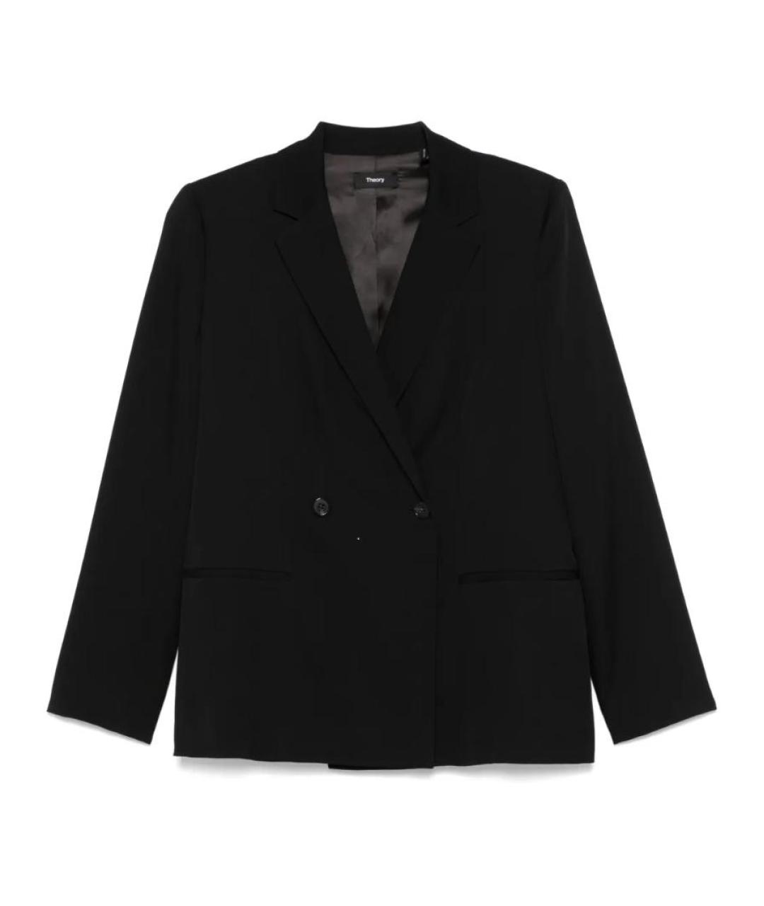 THEORY Черный шелковый жакет/пиджак, фото 1