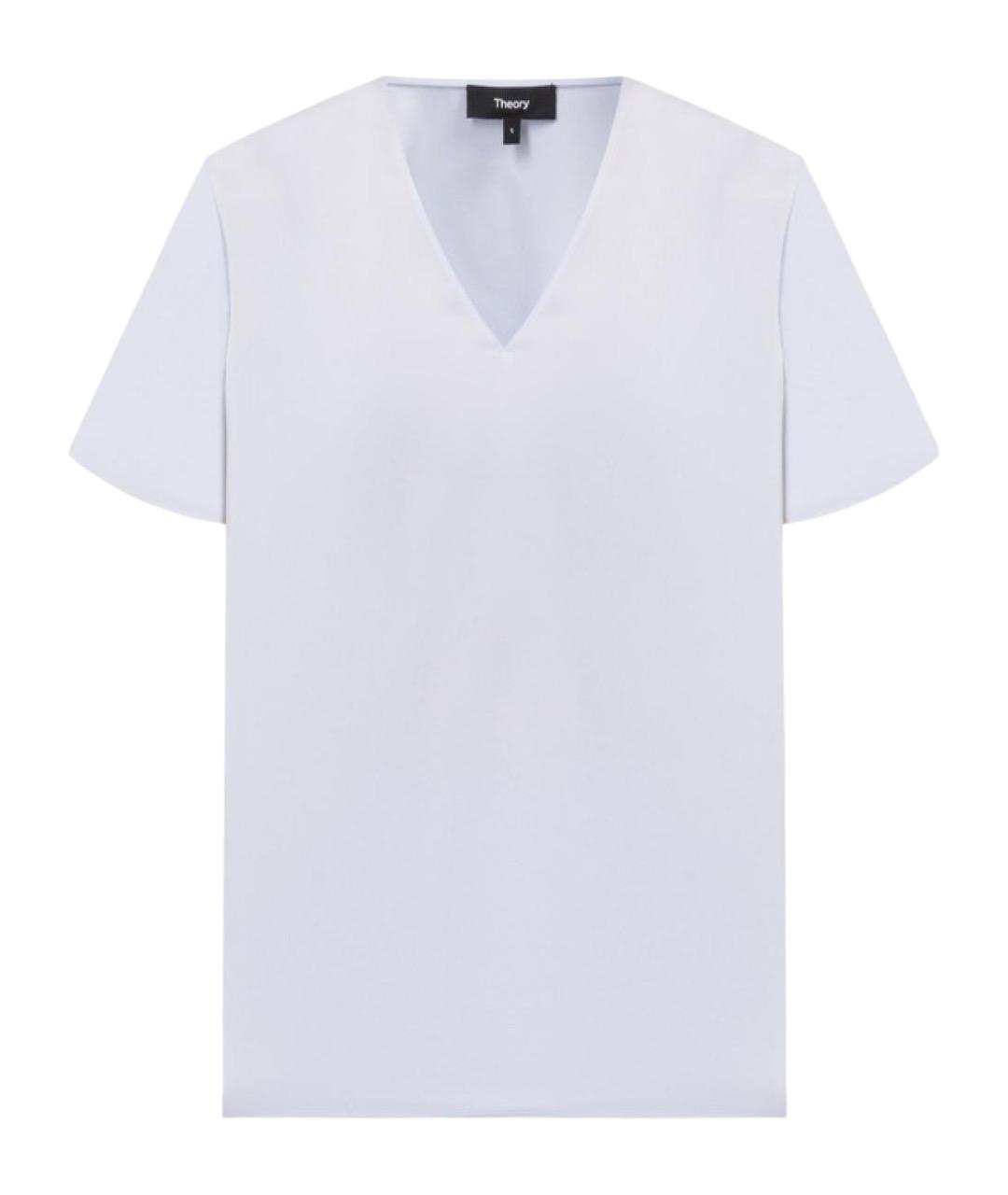 THEORY Голубая шелковая майка, фото 1