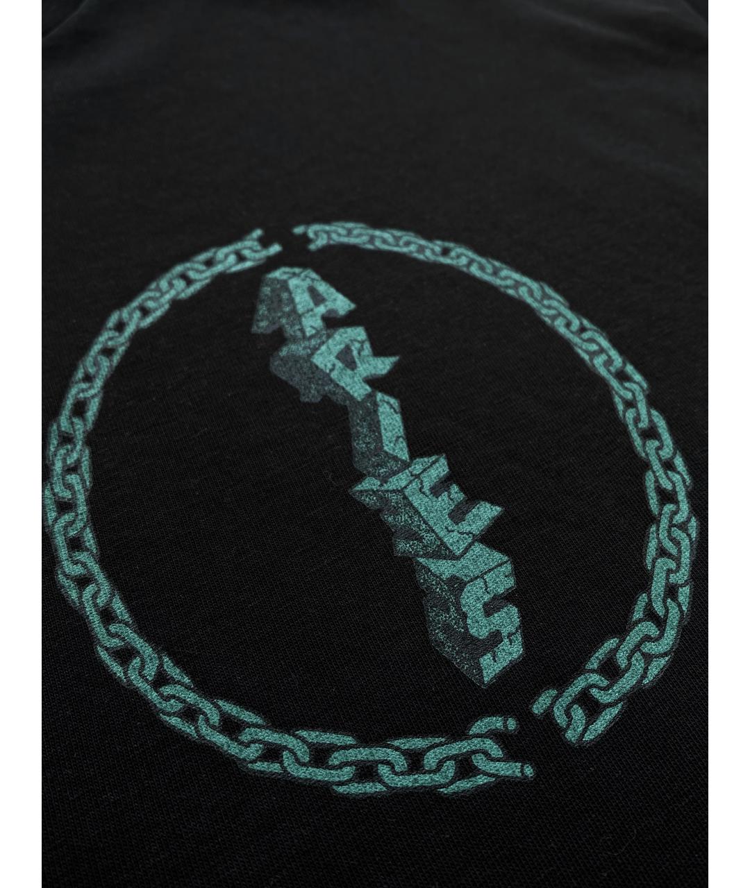 ARIES Черная хлопковая футболка, фото 5