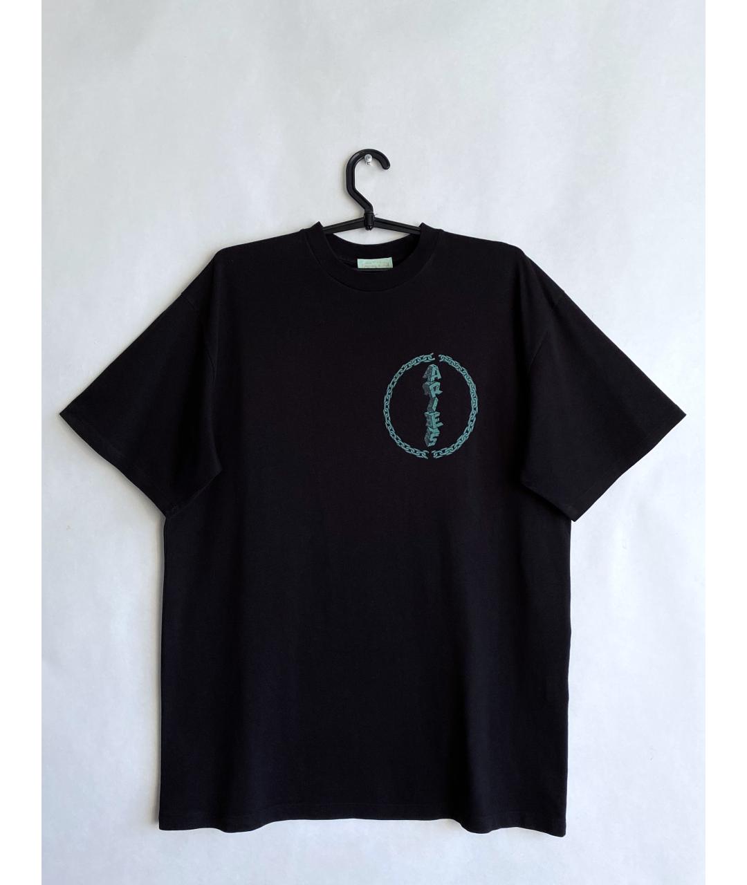 ARIES Черная хлопковая футболка, фото 10