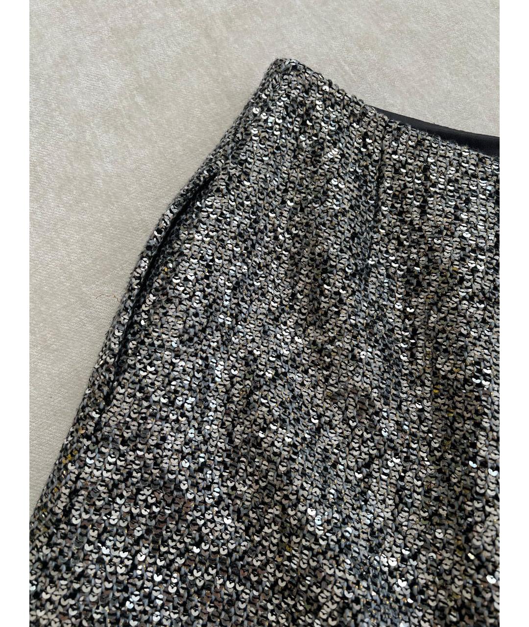 CHANEL Серебряная юбка макси, фото 3