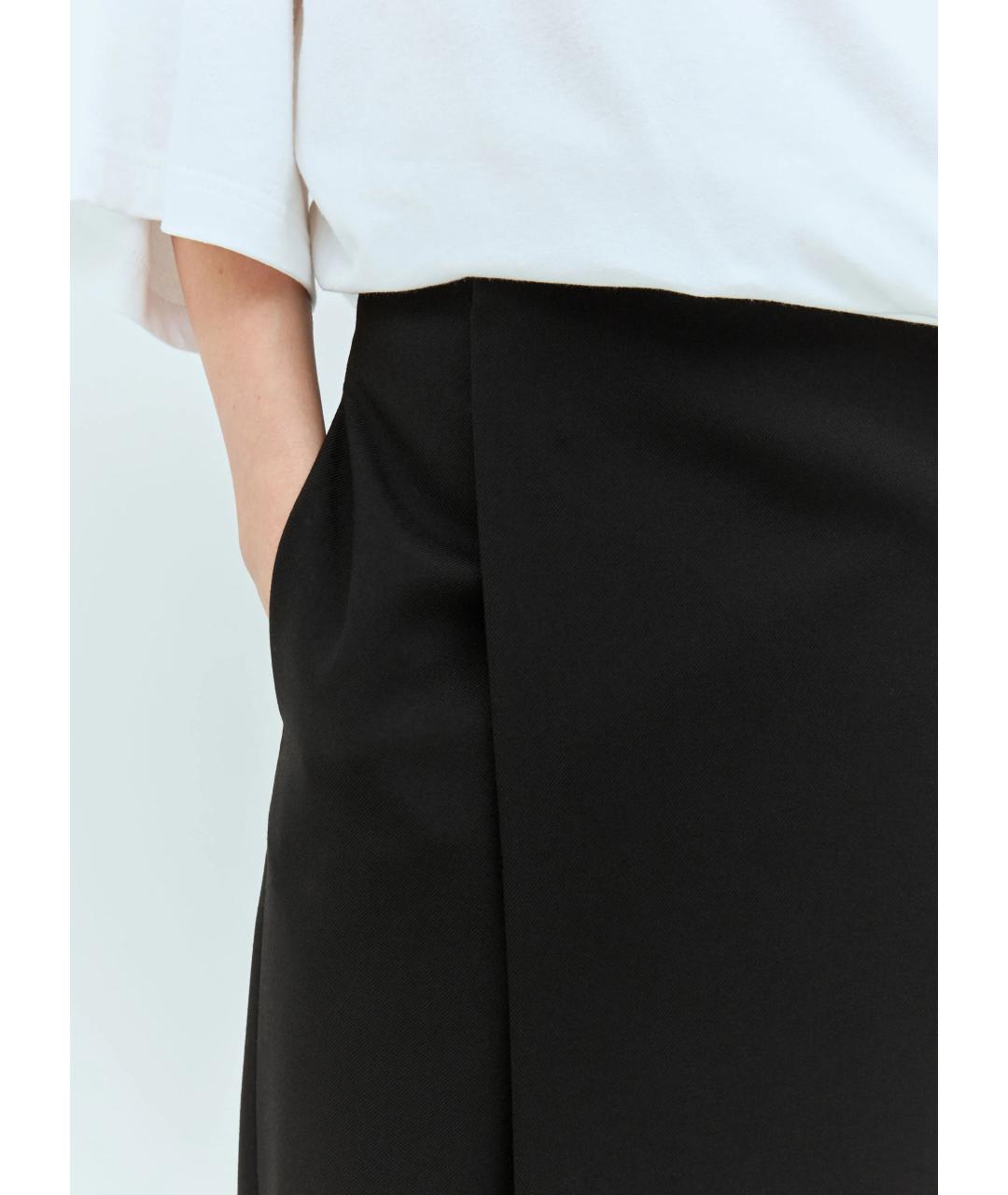 THE ROW Черная шерстяная юбка миди, фото 4