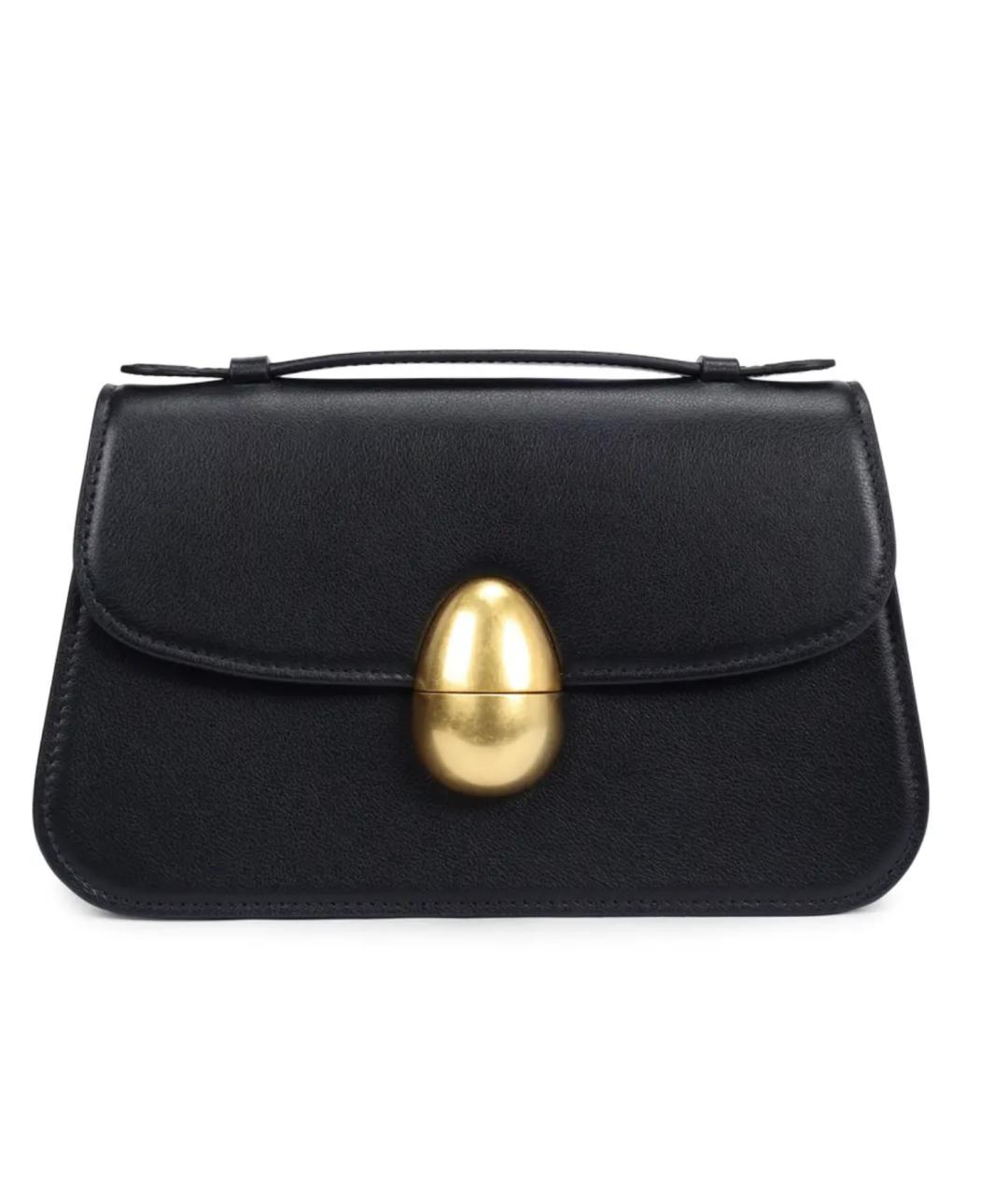 NEOUS Черная кожаная сумка с короткими ручками, фото 1