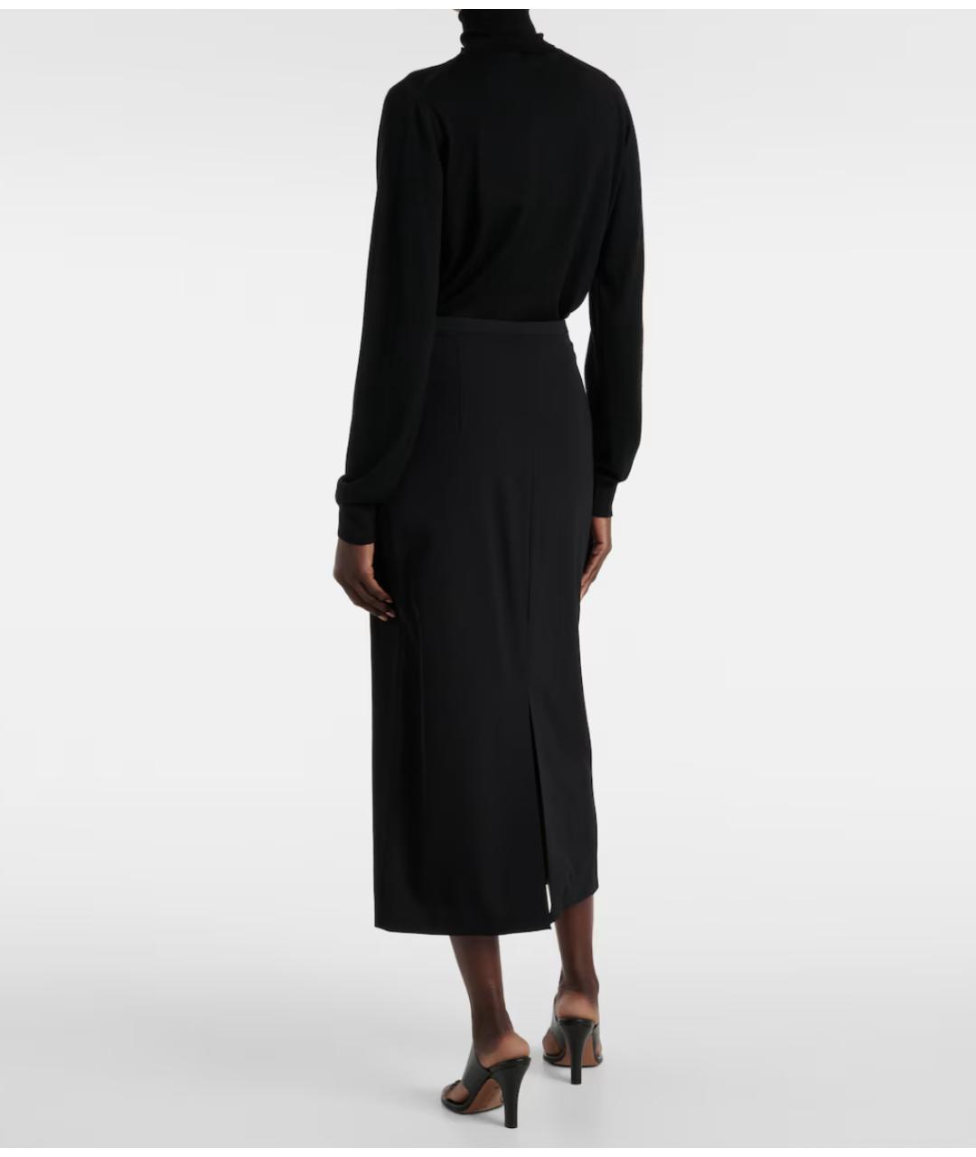 THE ROW Черная шерстяная юбка миди, фото 3