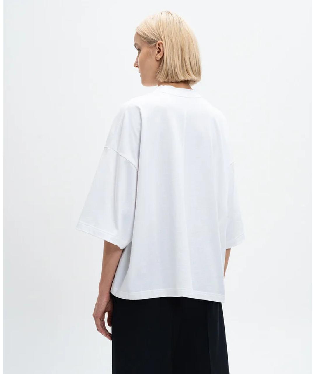 THE ROW Белая хлопковая футболка, фото 3