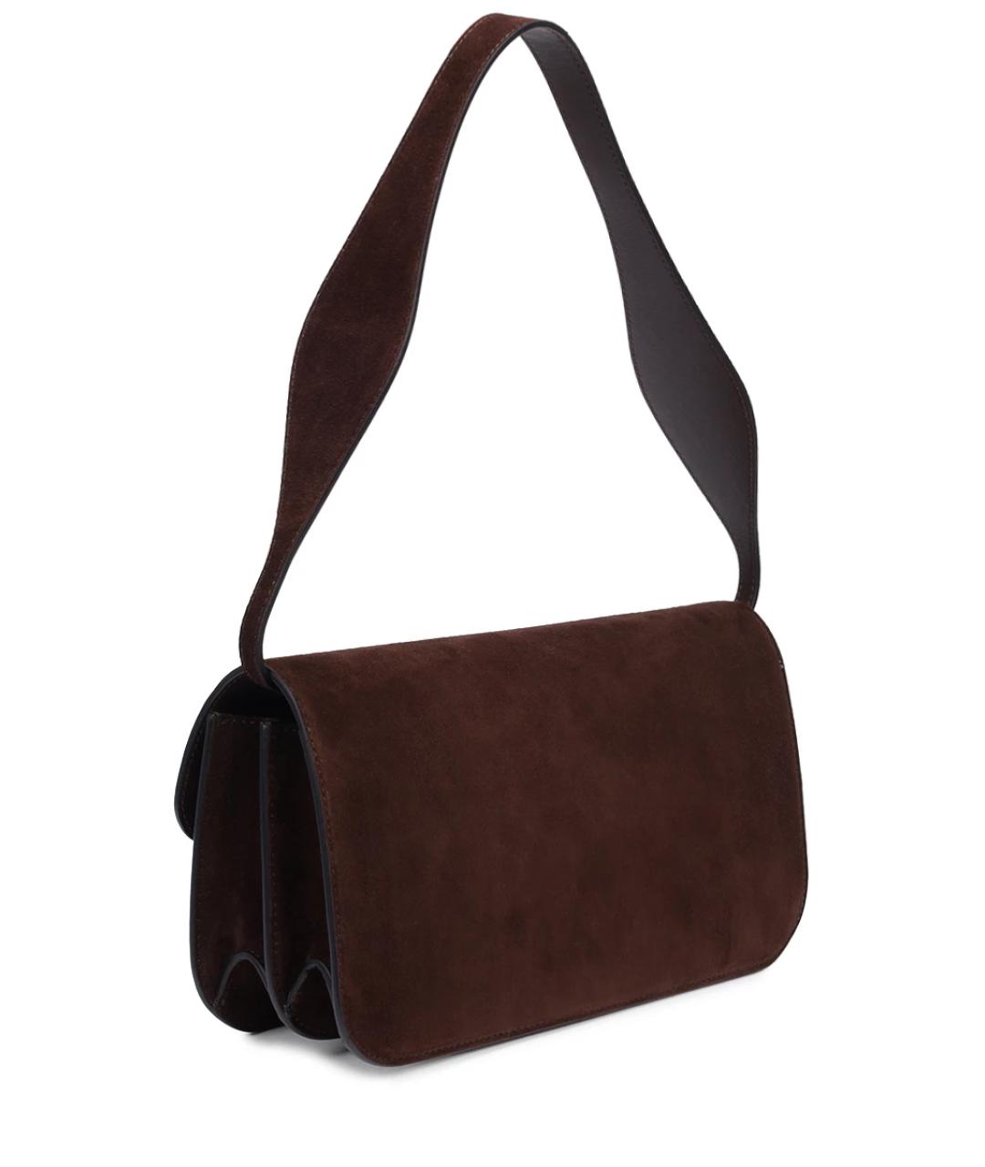 NEOUS Коричневая замшевая сумка через плечо, фото 3