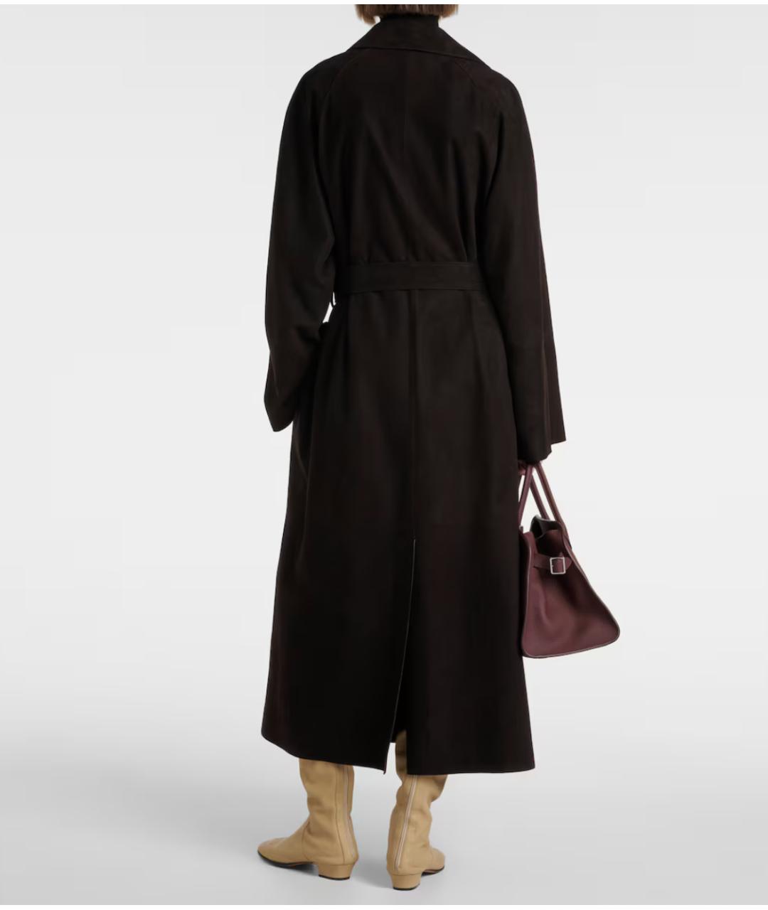 THE ROW Коричневое замшевое пальто, фото 3