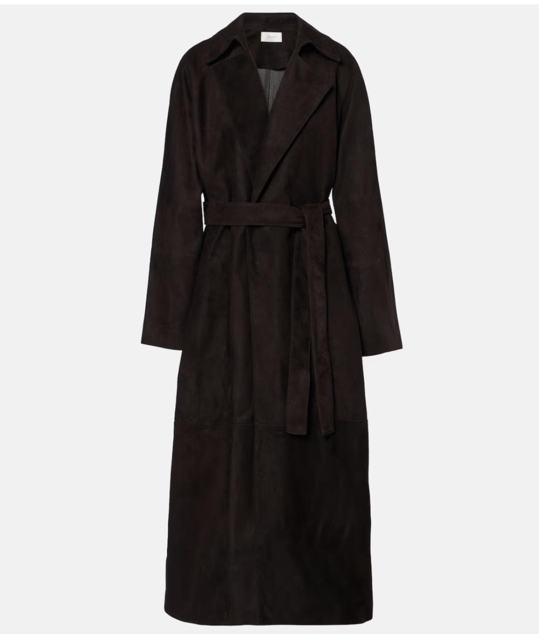 THE ROW Коричневое замшевое пальто, фото 6
