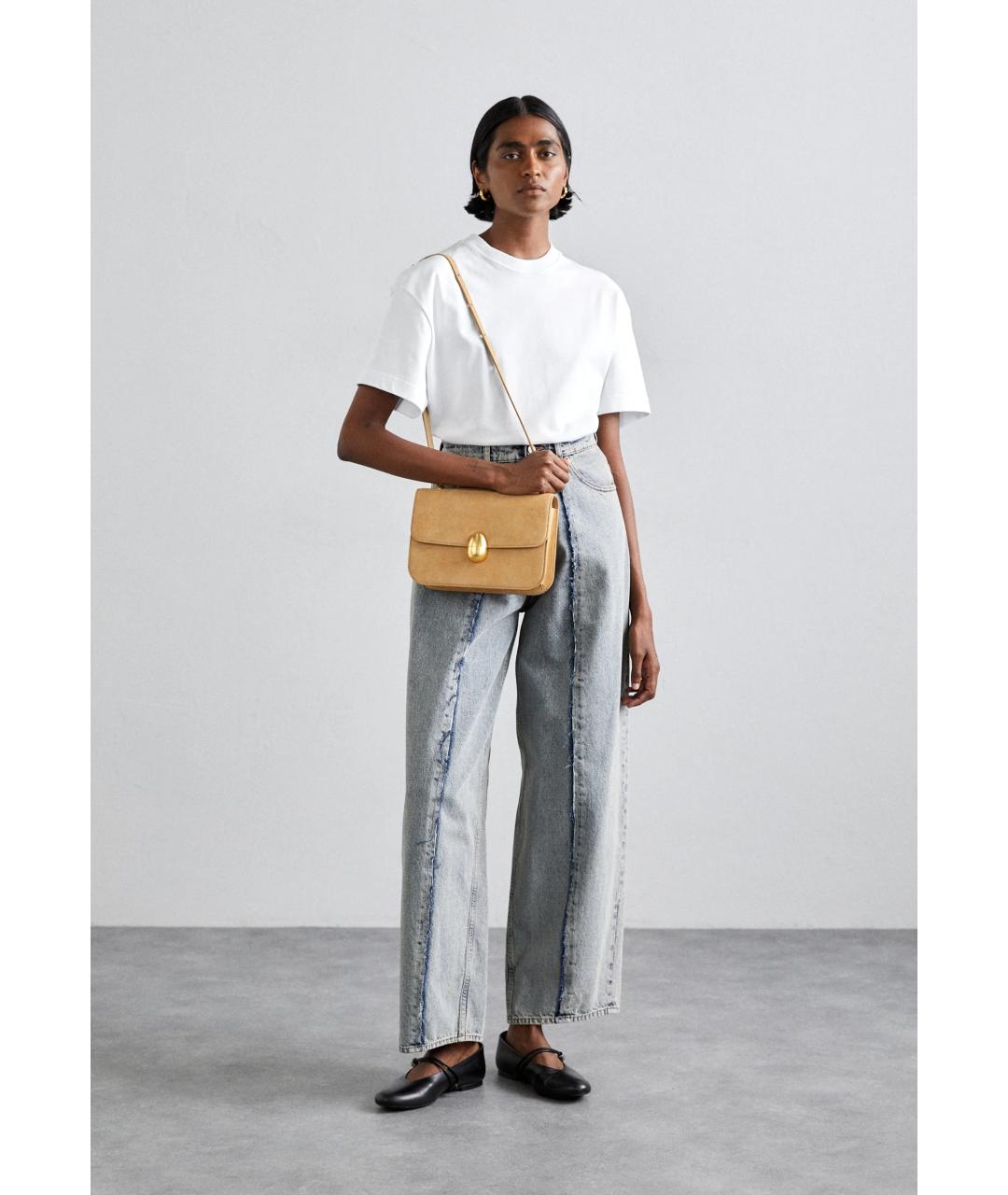 NEOUS Бежевая кожаная сумка через плечо, фото 3