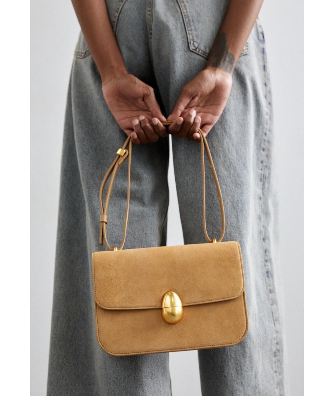 NEOUS Бежевая кожаная сумка через плечо, фото 2