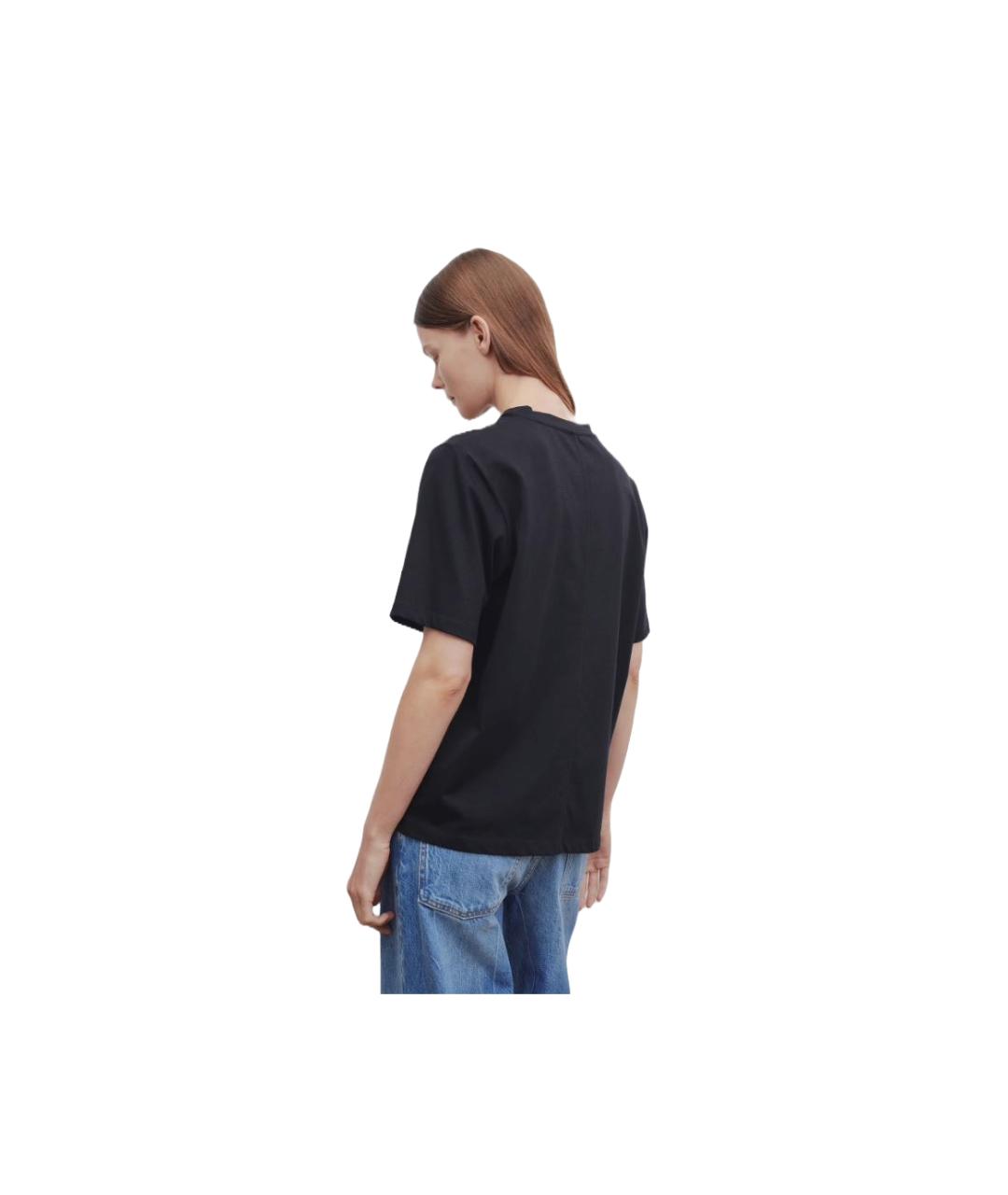 THE ROW Черная хлопковая футболка, фото 2
