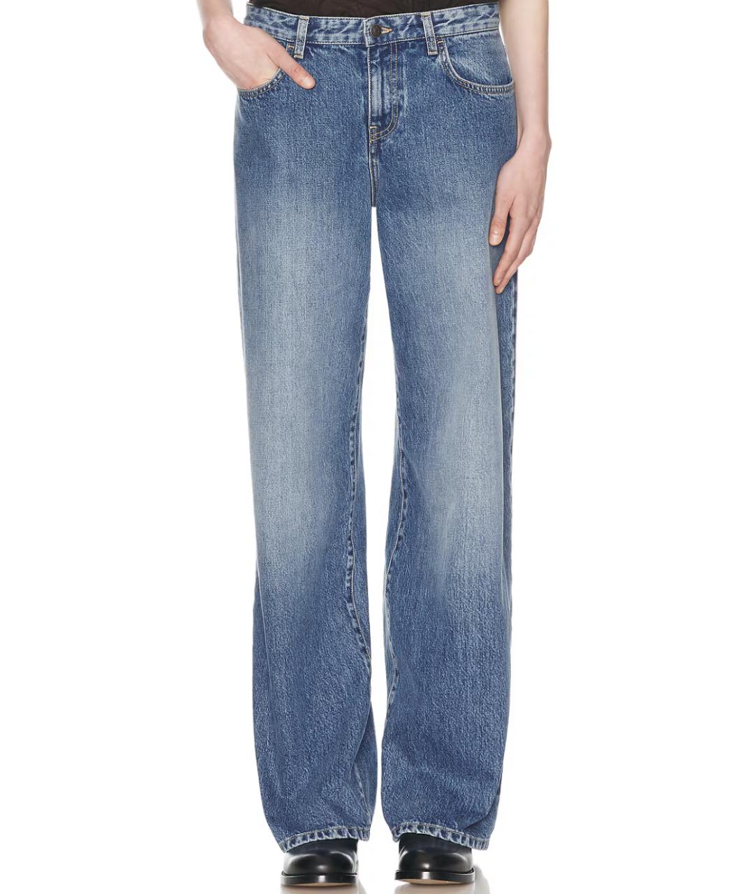 THE ROW Голубые хлопковые прямые джинсы, фото 2