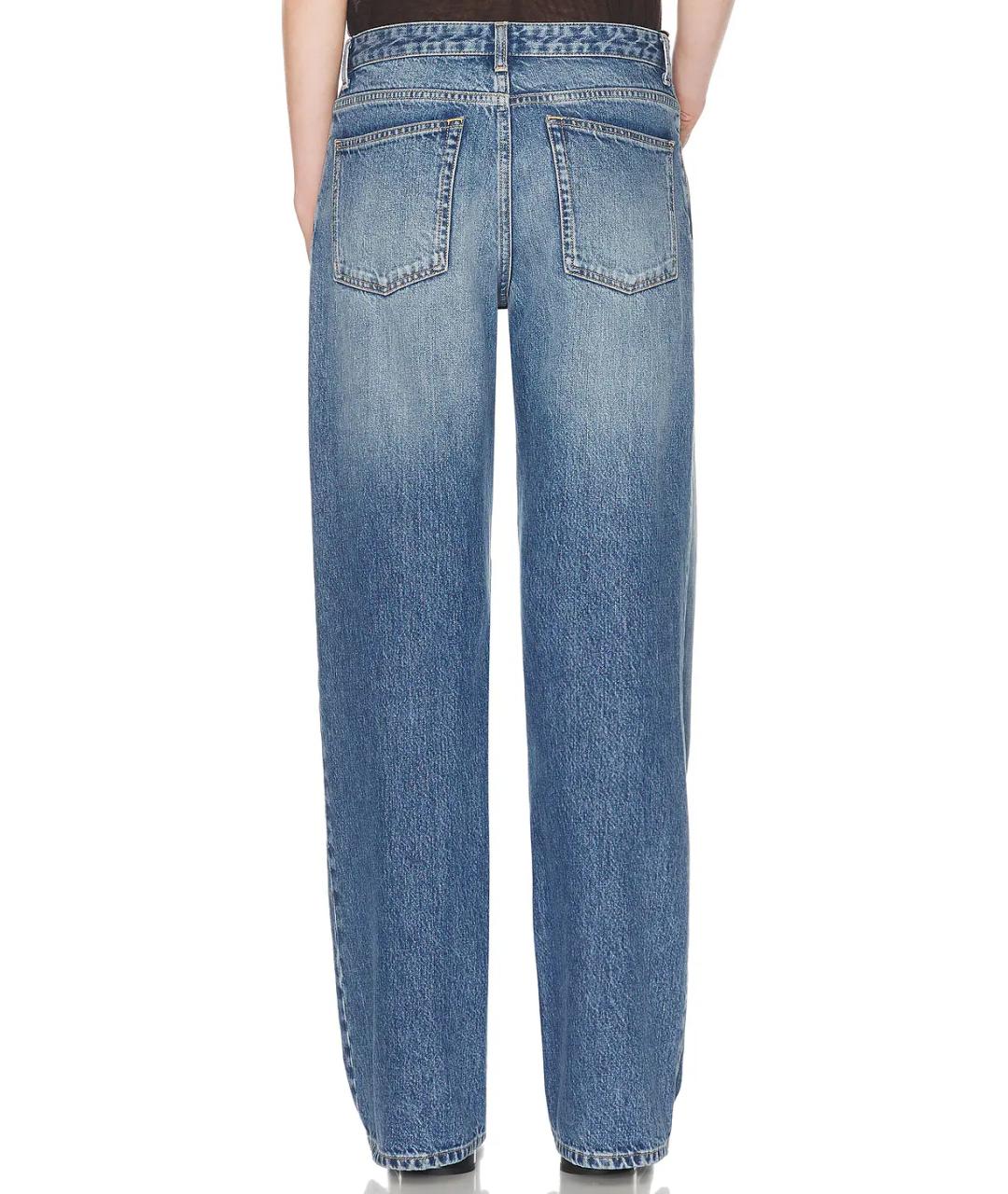 THE ROW Голубые хлопковые прямые джинсы, фото 4