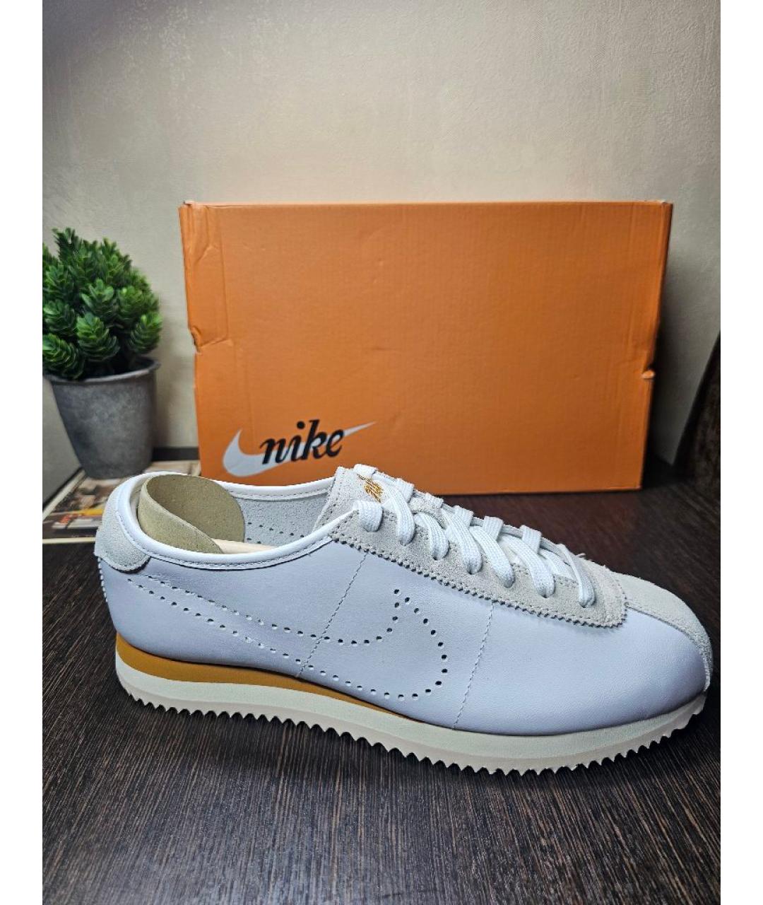 NIKE Белые кожаные кроссовки, фото 7