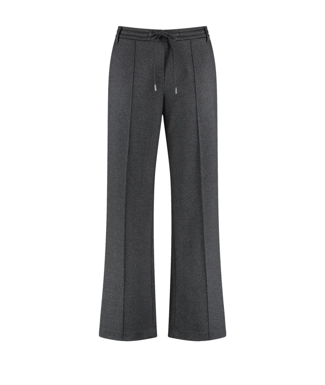 THEORY Серые вискозные прямые брюки, фото 1