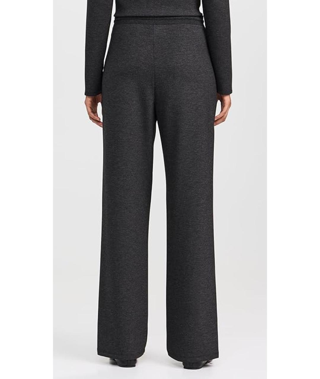 THEORY Серые вискозные прямые брюки, фото 3